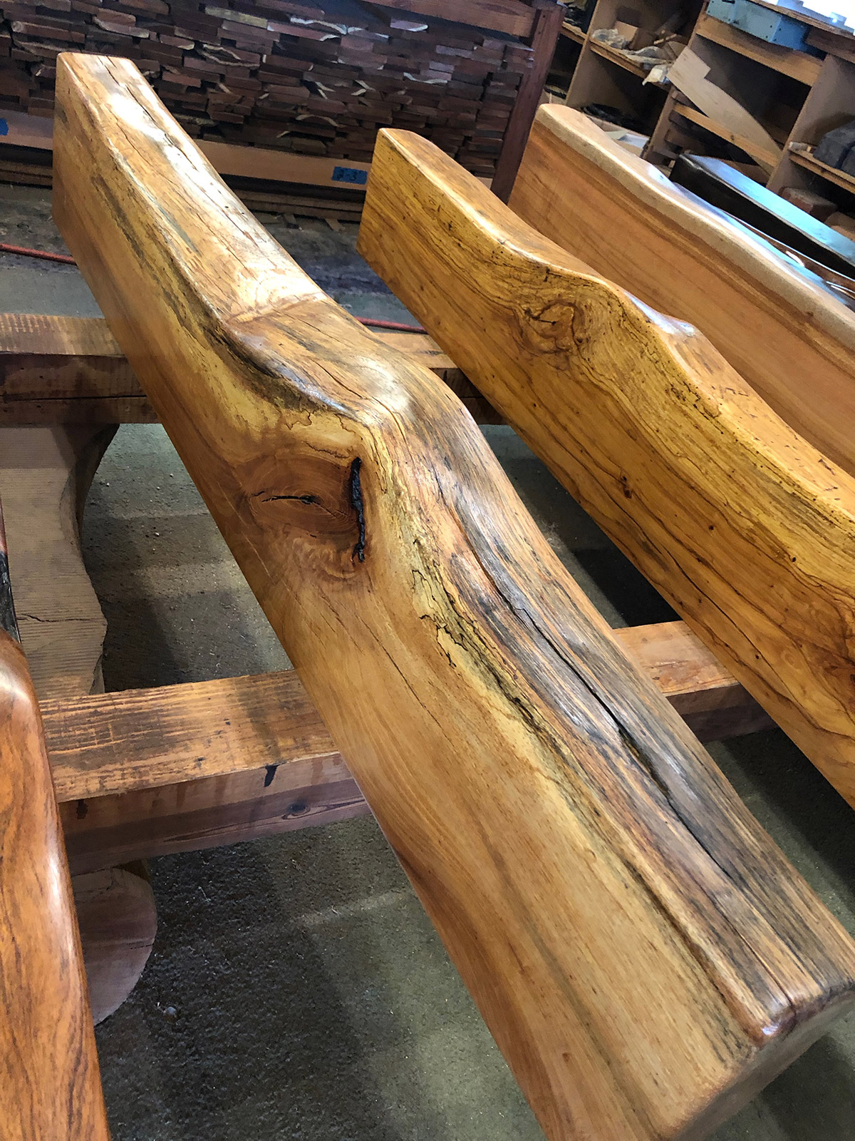 smooth wood mantel